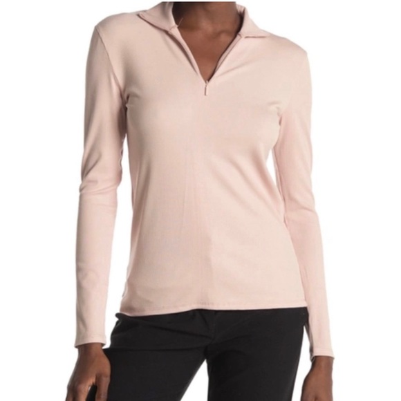 Tahari Pink Ribbed Pullover - Picture 1 of 9